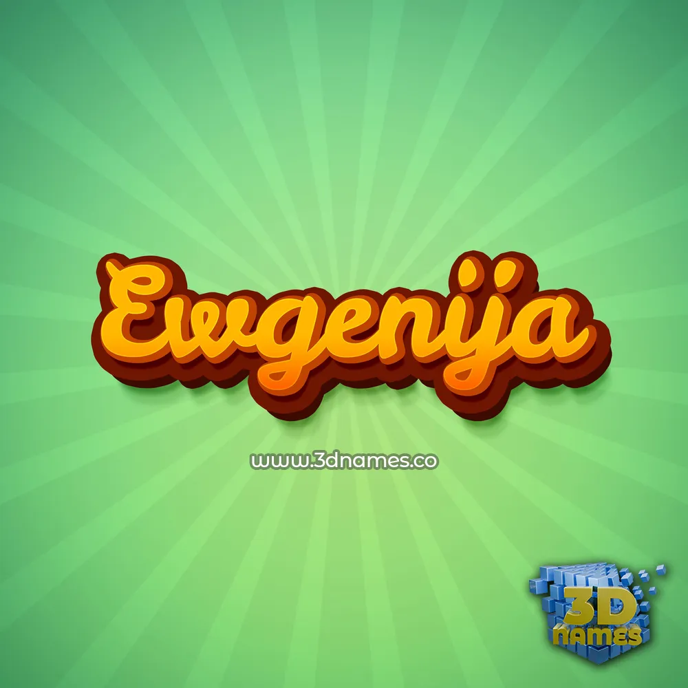 ewgenija in Green Rays style - 3D name wallpaper