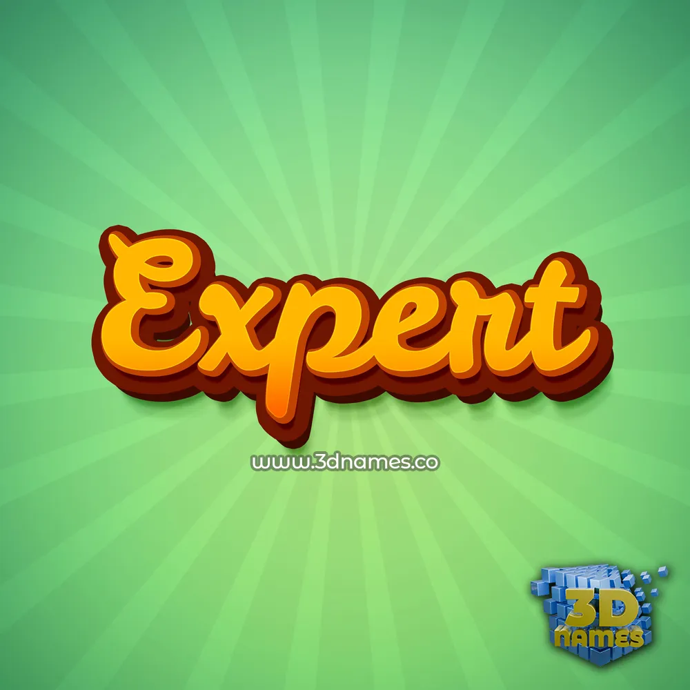expert in Green Rays style - 3D name wallpaper