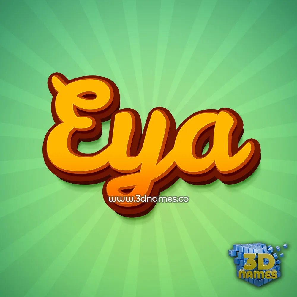 eya in Green Rays style - 3D name wallpaper