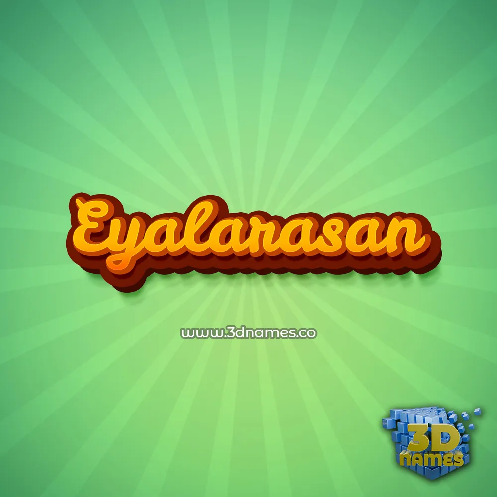 eyalarasan in Green Rays style - 3D name wallpaper
