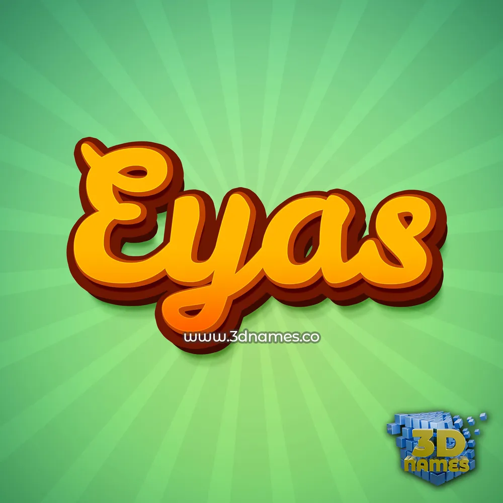eyas in Green Rays style - 3D name wallpaper
