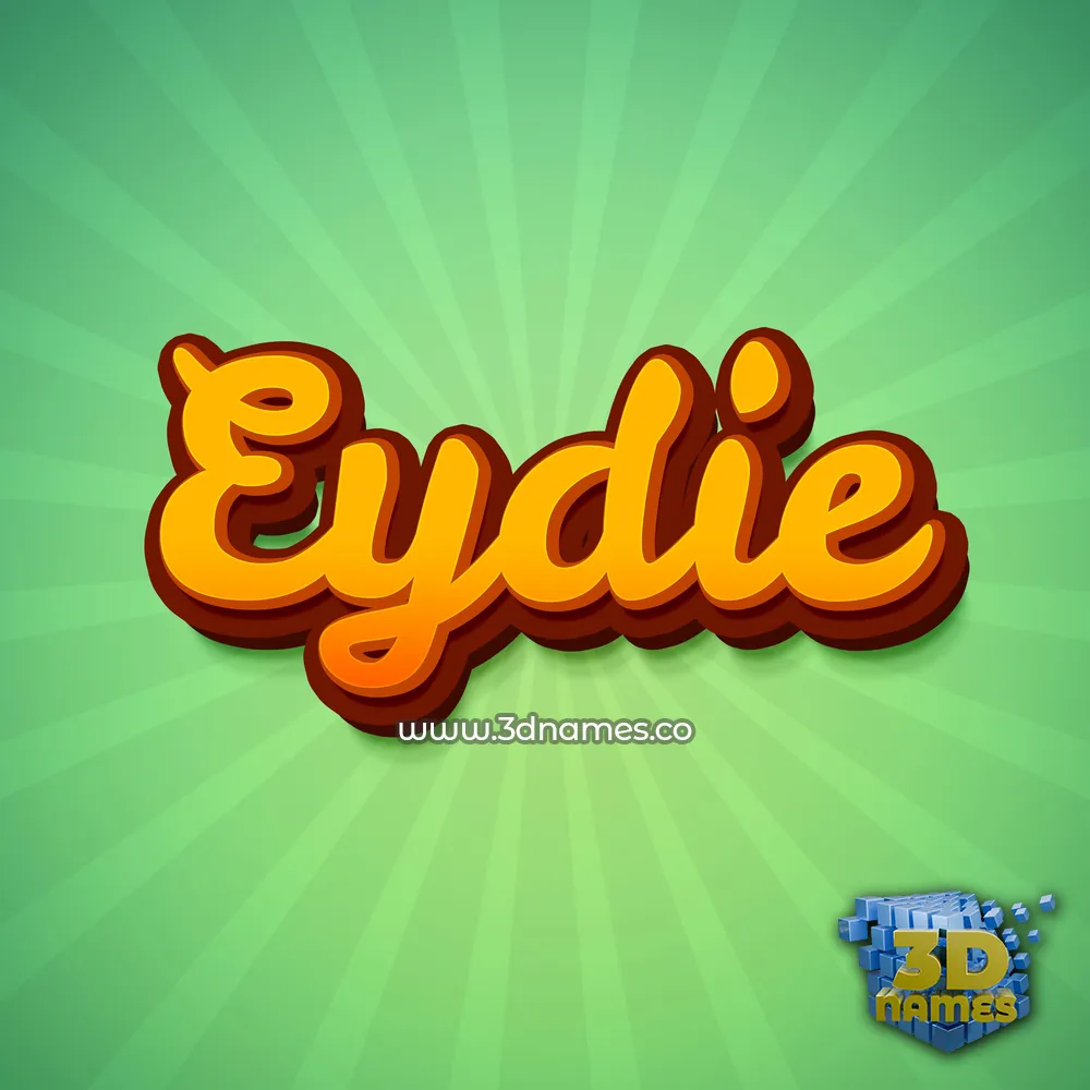 eydie in Green Rays style - 3D name wallpaper