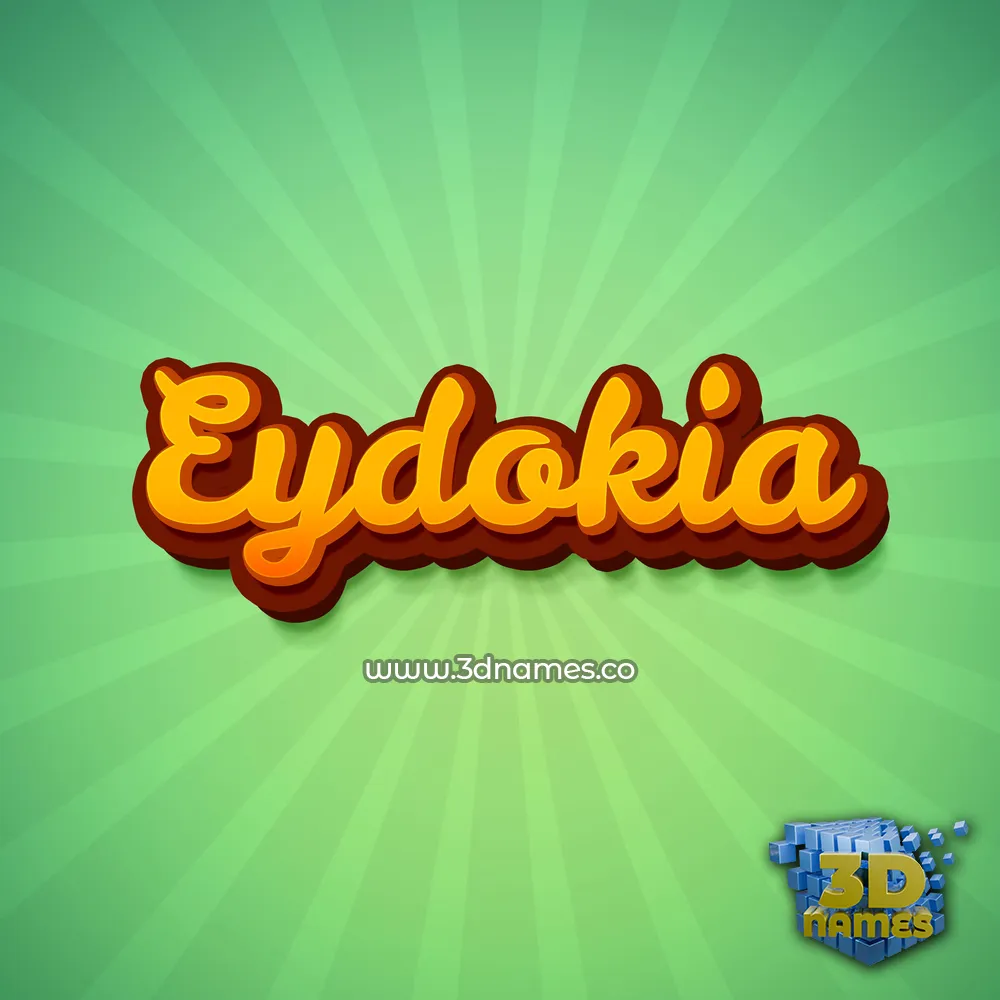 eydokia in Green Rays style - 3D name wallpaper