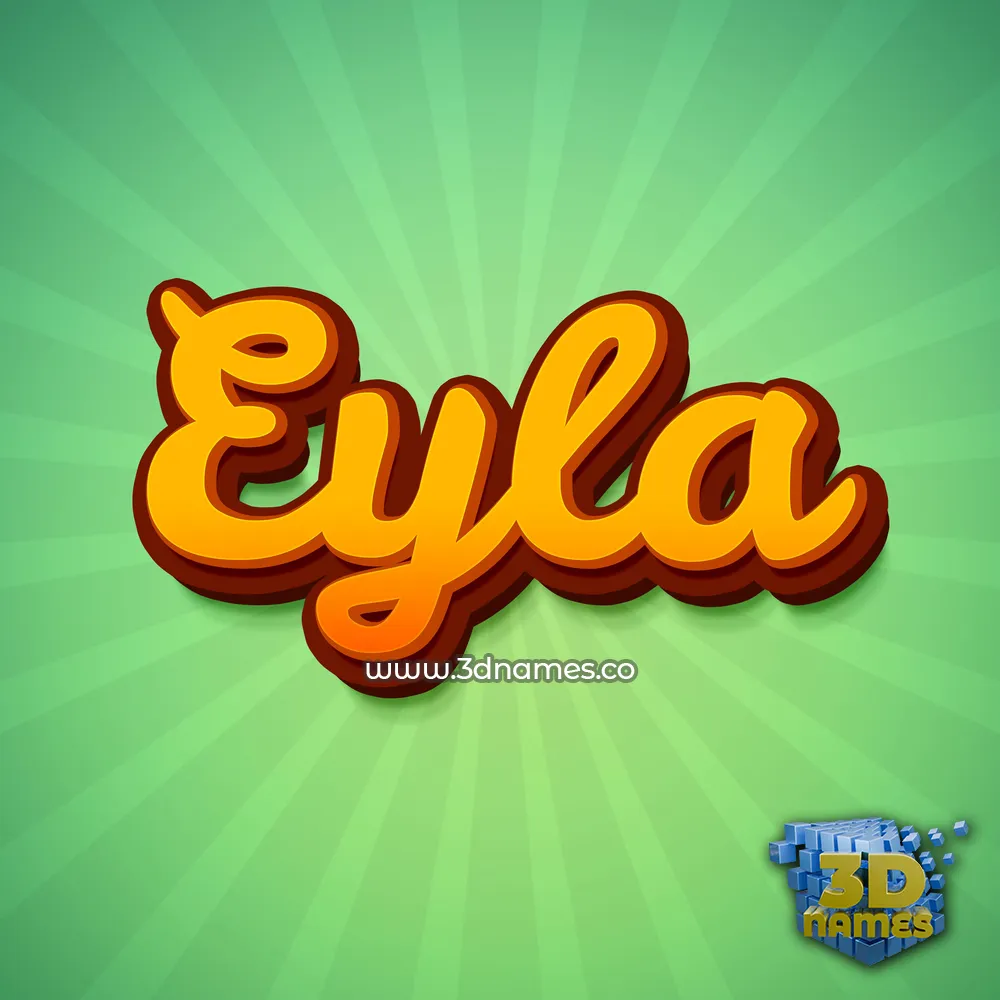 eyla in Green Rays style - 3D name wallpaper