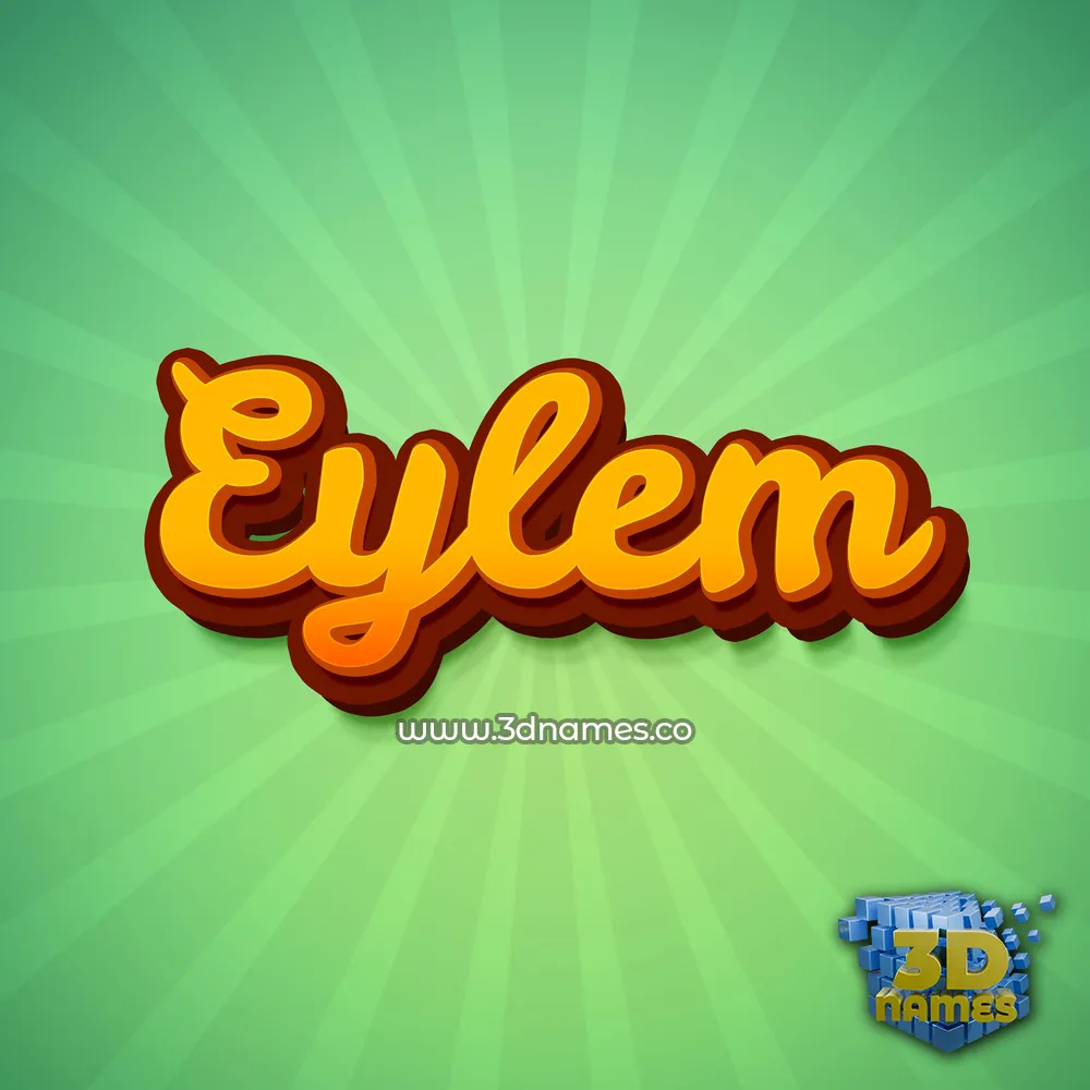 eylem in Green Rays style - 3D name wallpaper