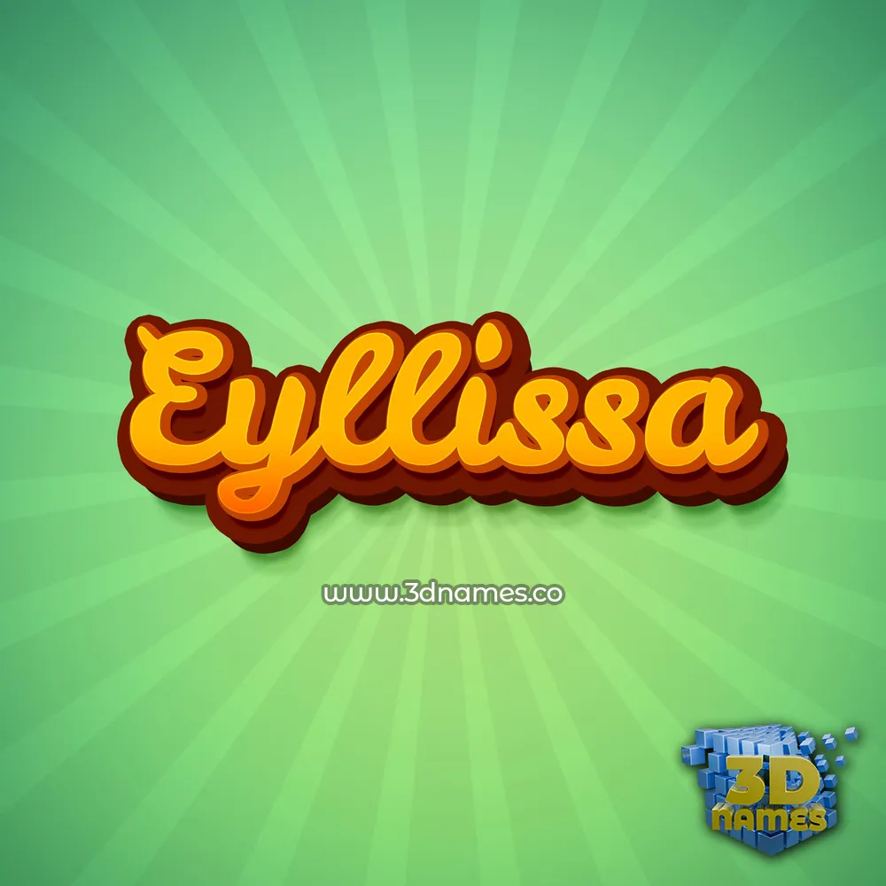 eyllissa in Green Rays style - 3D name wallpaper