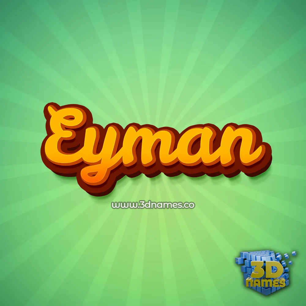 eyman in Green Rays style - 3D name wallpaper