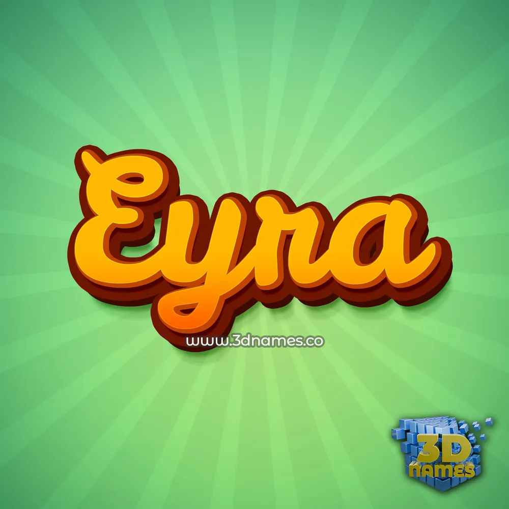 eyra in Green Rays style - 3D name wallpaper