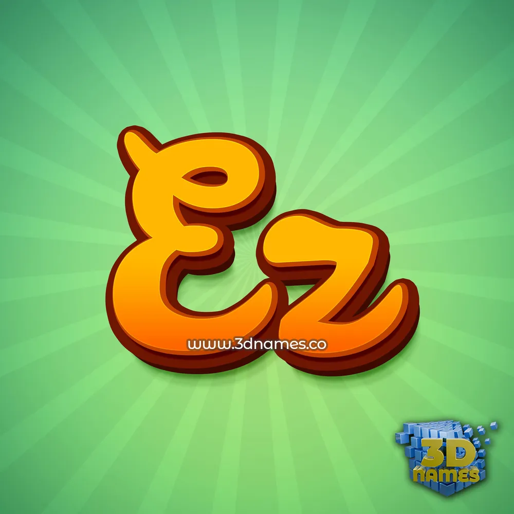 ez in Green Rays style - 3D name wallpaper