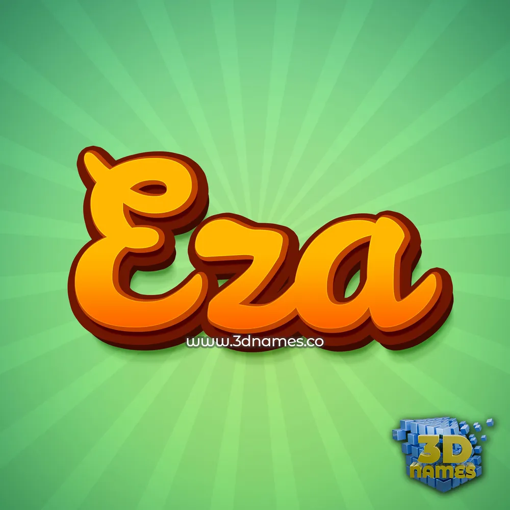 eza in Green Rays style - 3D name wallpaper