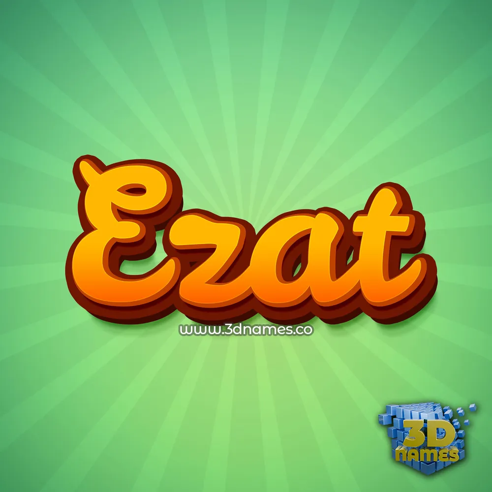 ezat in Green Rays style - 3D name wallpaper