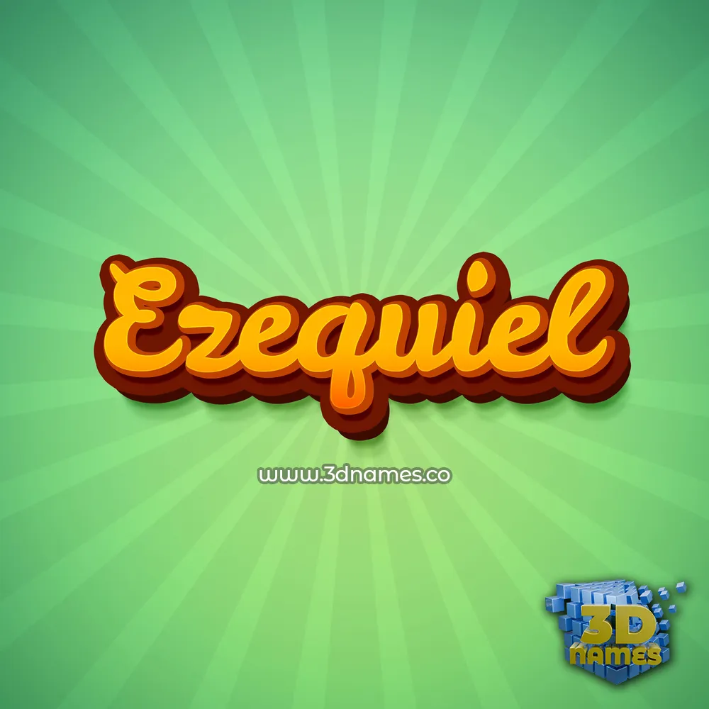 ezequiel in Green Rays style - 3D name wallpaper