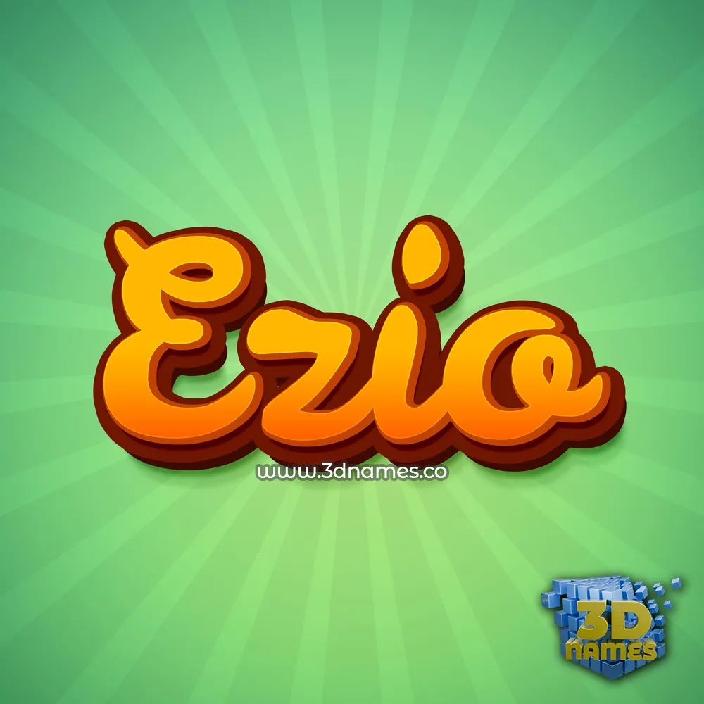 ezio in Green Rays style - 3D name wallpaper