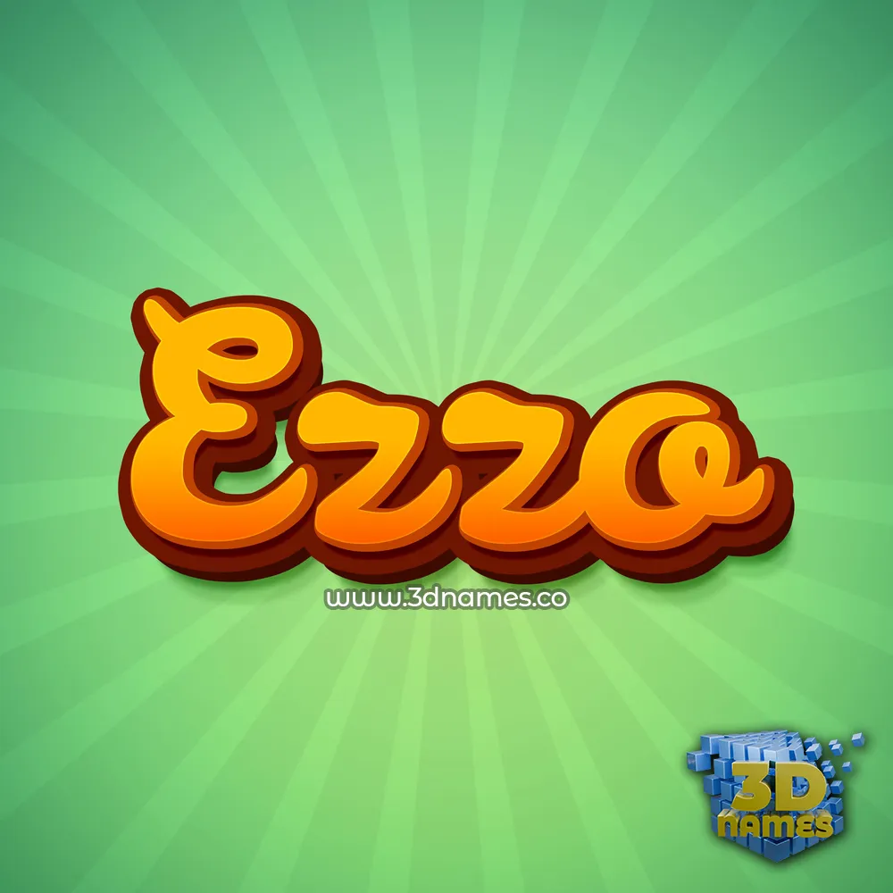ezzo in Green Rays style - 3D name wallpaper