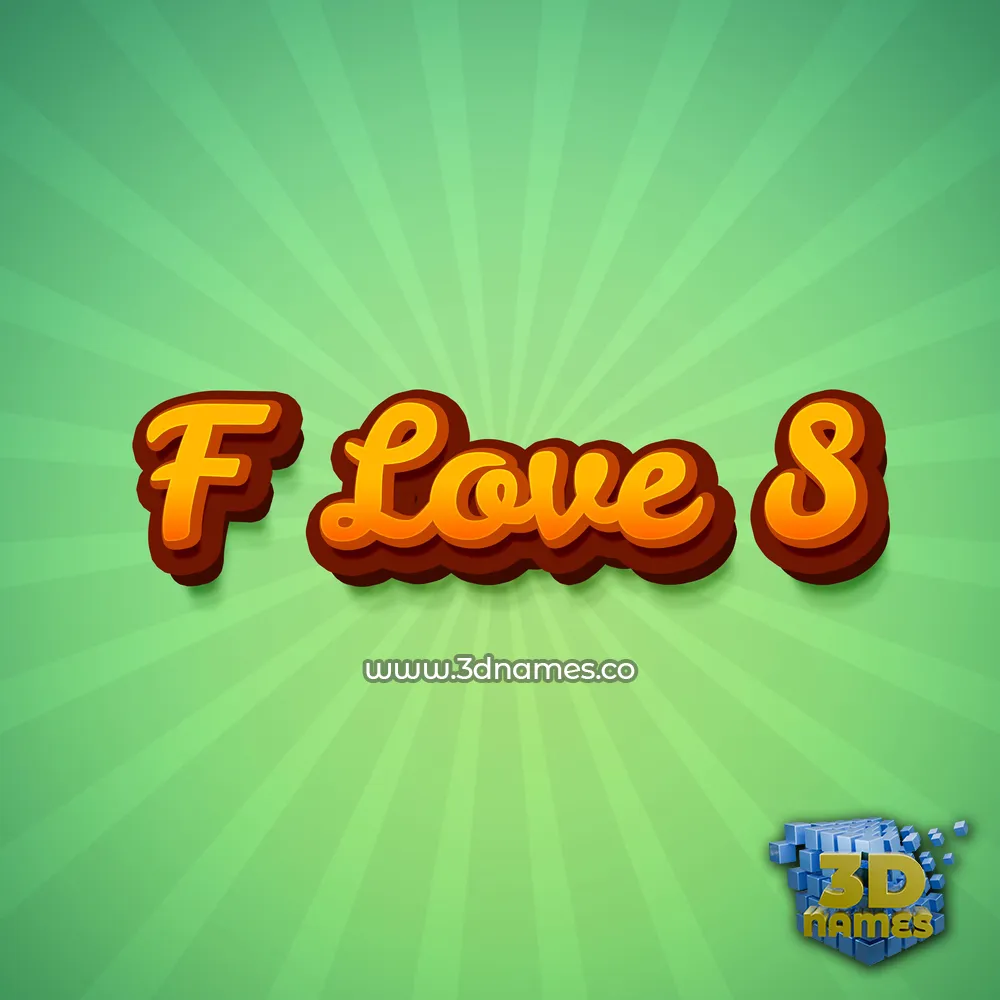 f love s in Green Rays style - 3D name wallpaper