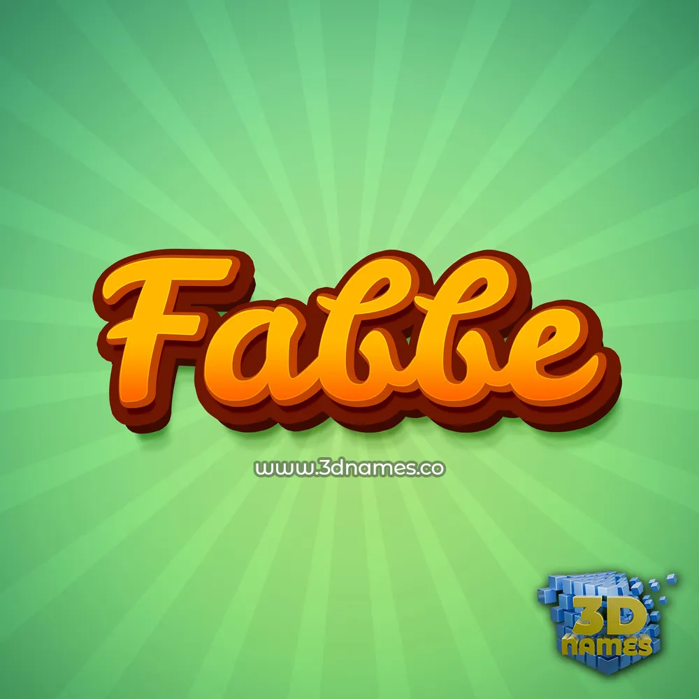fabbe in Green Rays style - 3D name wallpaper