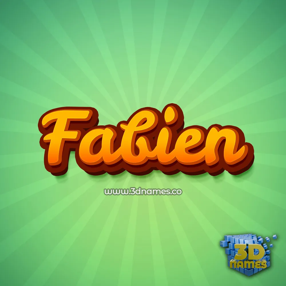fabien in Green Rays style - 3D name wallpaper