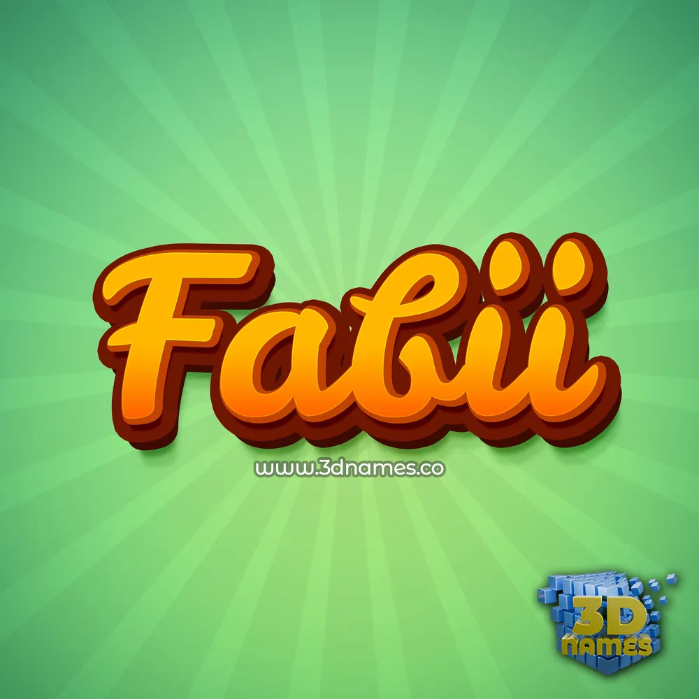 fabii in Green Rays style - 3D name wallpaper