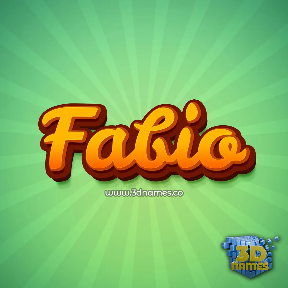 fabio in Green Rays style - 3D name wallpaper