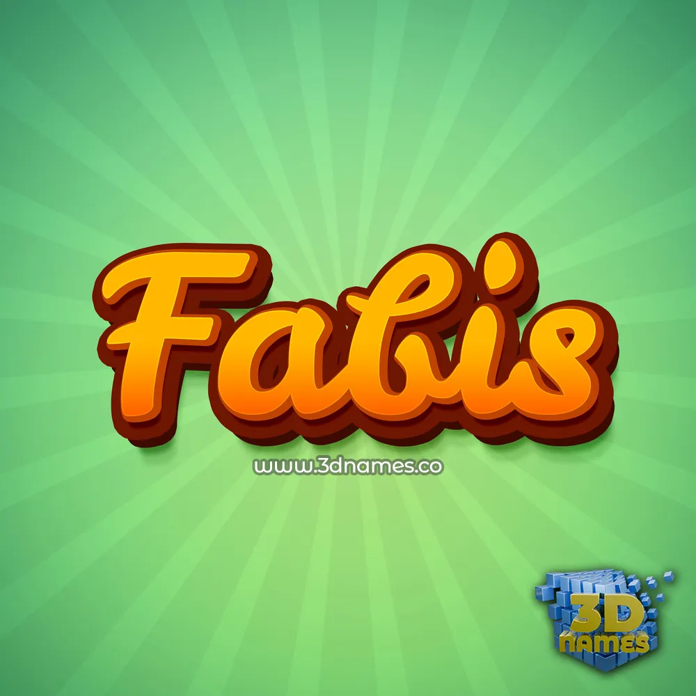 fabis in Green Rays style - 3D name wallpaper