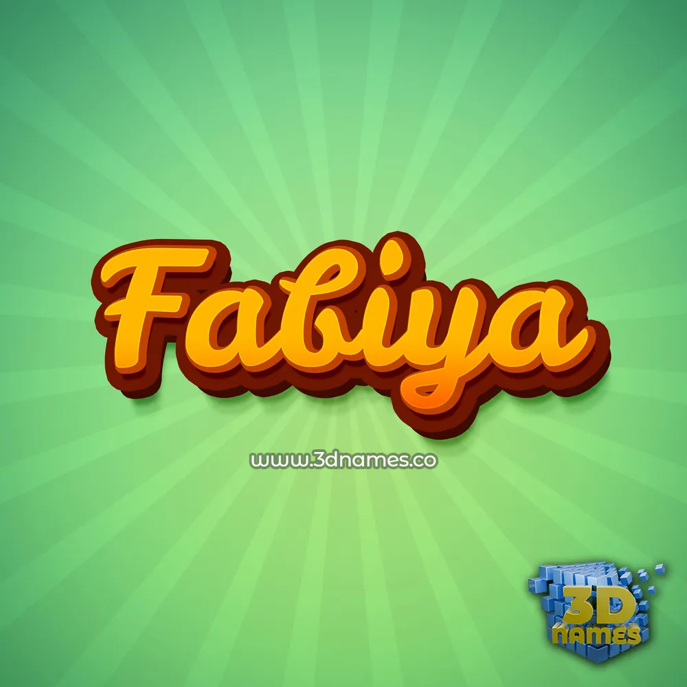 fabiya in Green Rays style - 3D name wallpaper