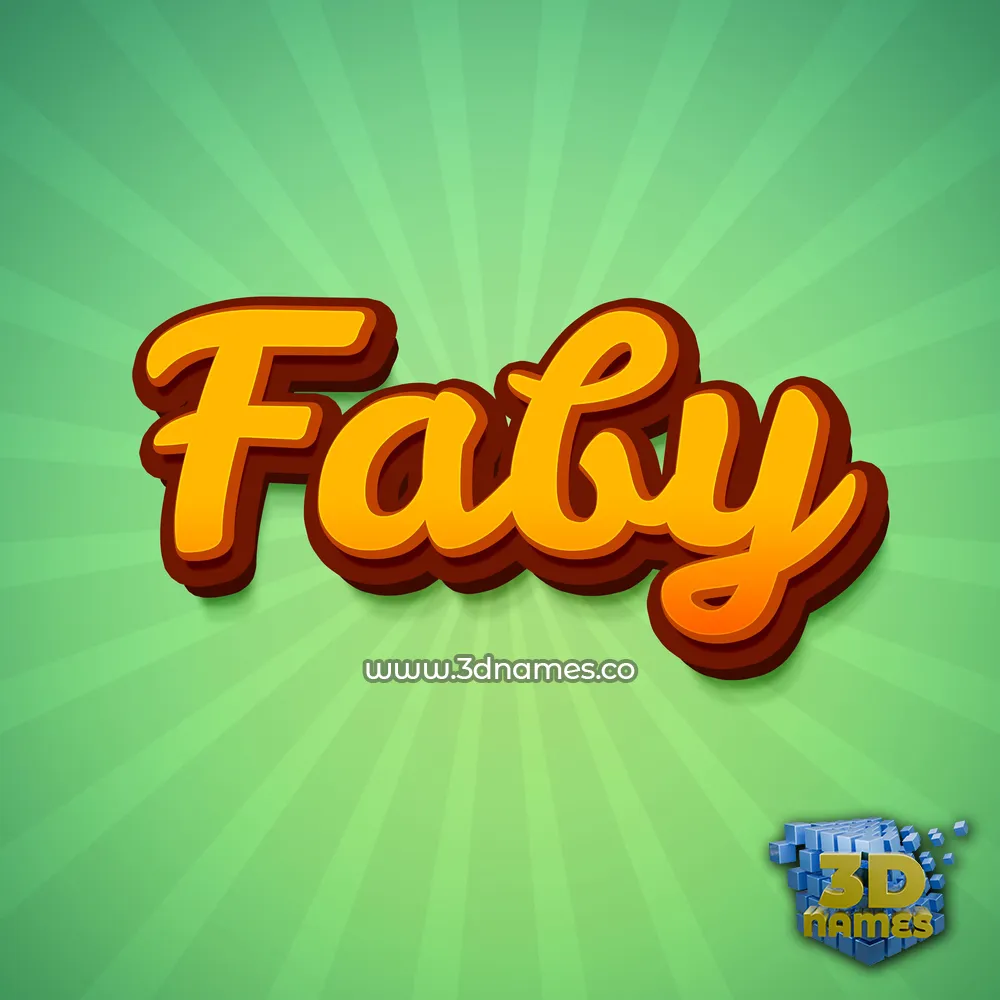 faby in Green Rays style - 3D name wallpaper