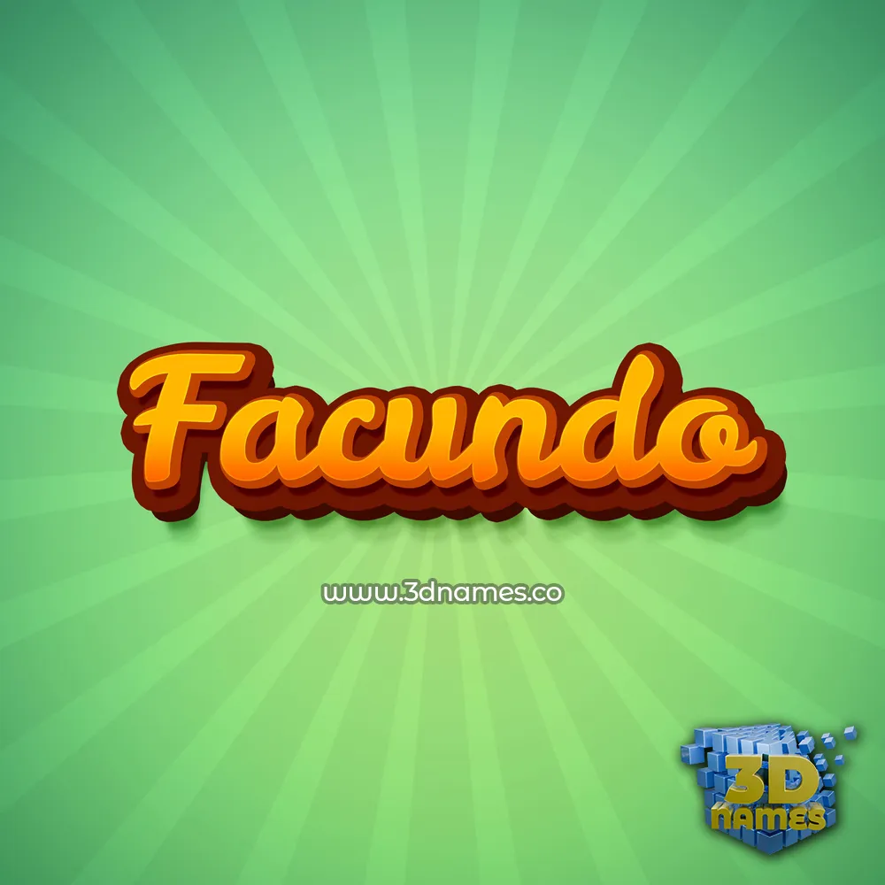 facundo in Green Rays style - 3D name wallpaper