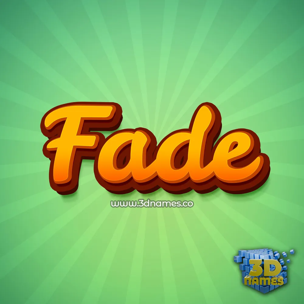 fade in Green Rays style - 3D name wallpaper