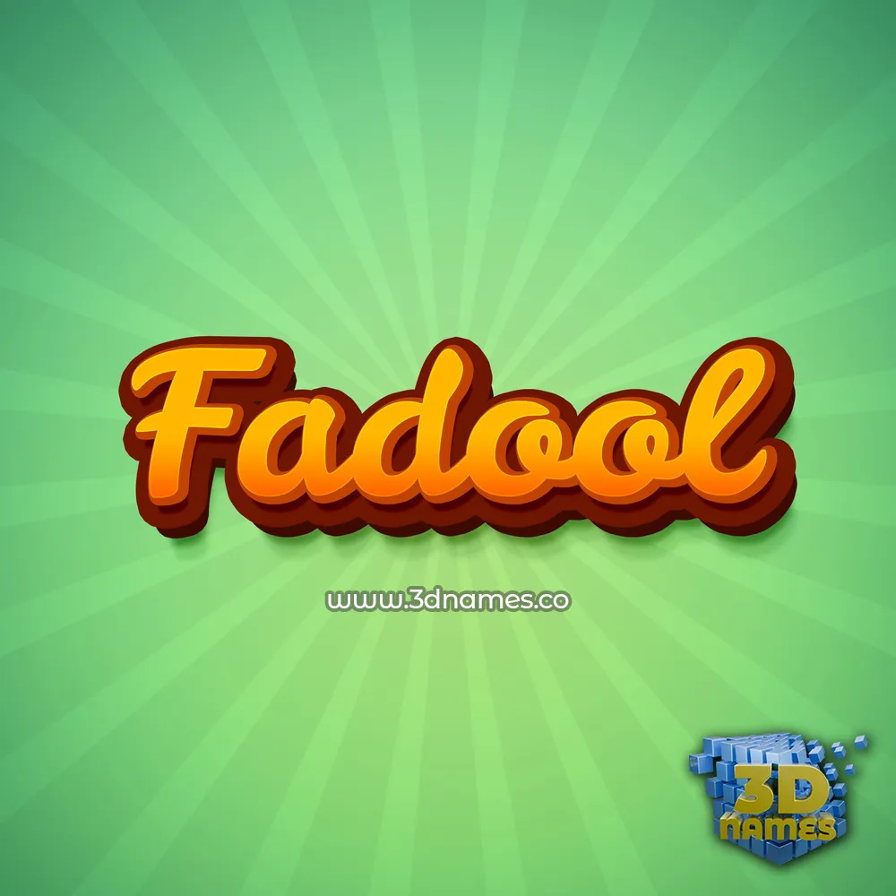 fadool in Green Rays style - 3D name wallpaper