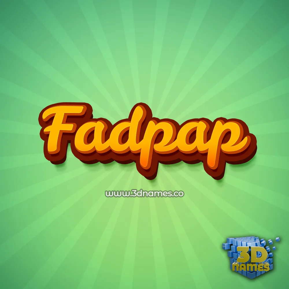 fadpap in Green Rays style - 3D name wallpaper