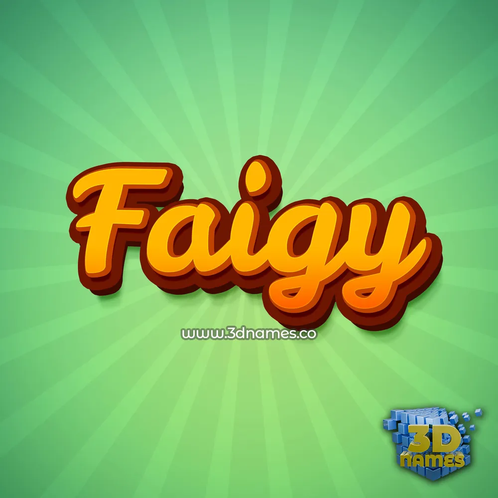 faigy in Green Rays style - 3D name wallpaper