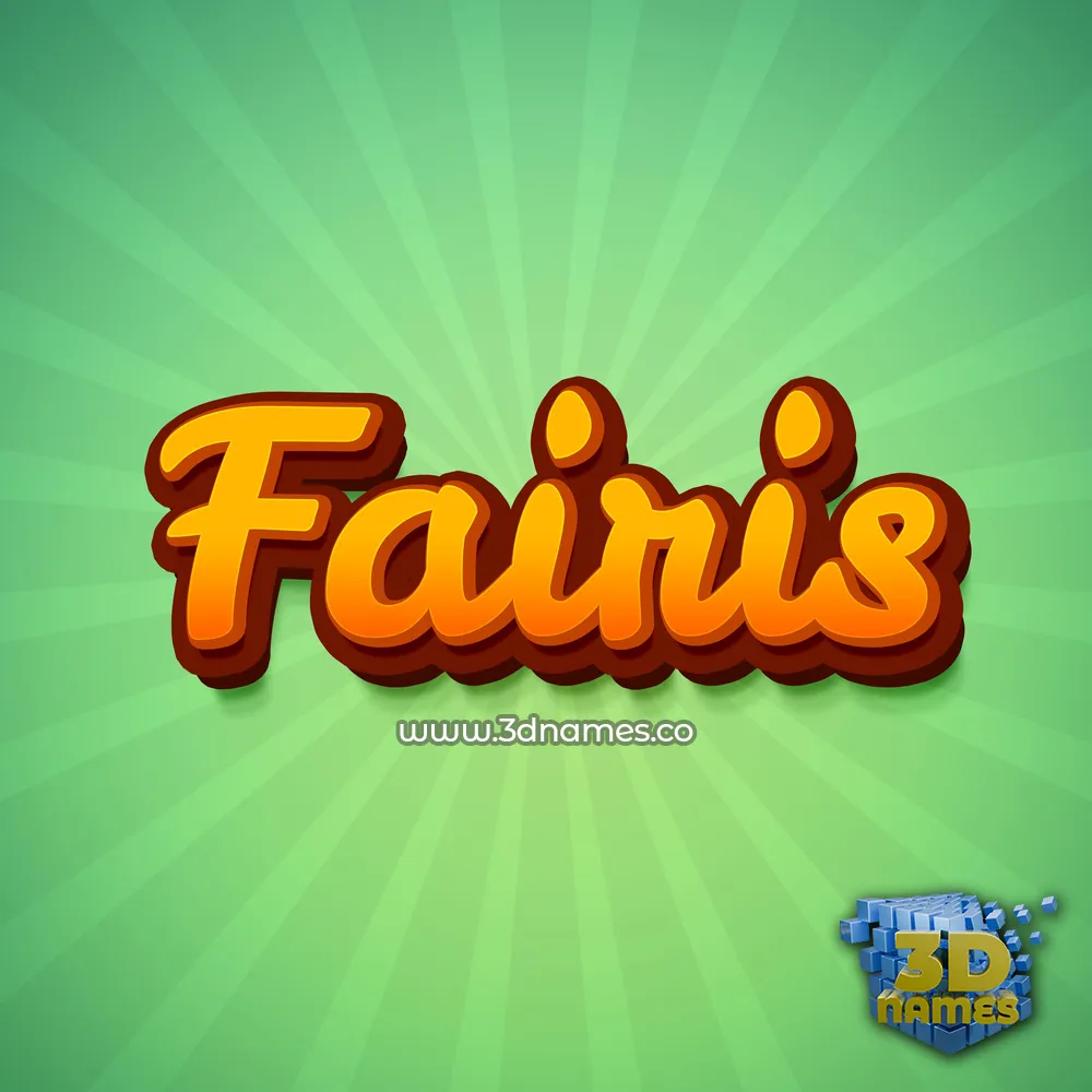 fairis in Green Rays style - 3D name wallpaper