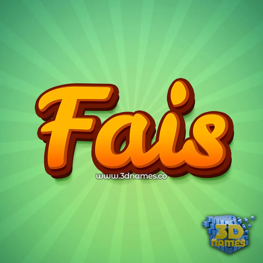 fais in Green Rays style - 3D name wallpaper