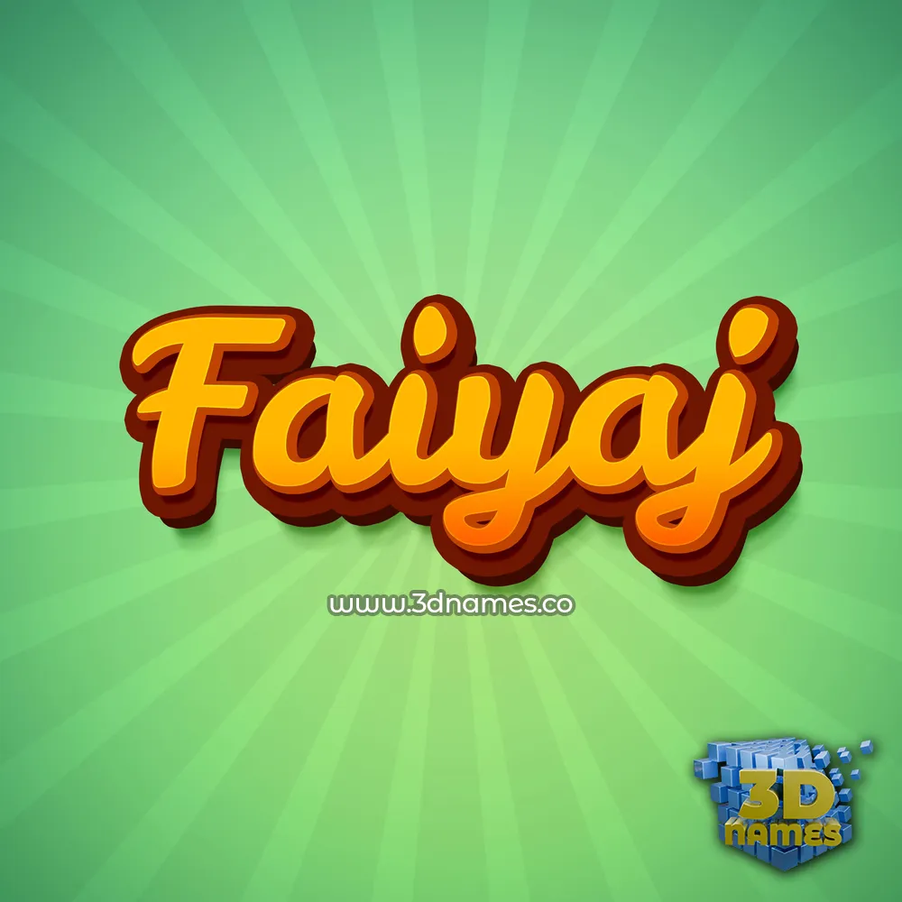 faiyaj in Green Rays style - 3D name wallpaper