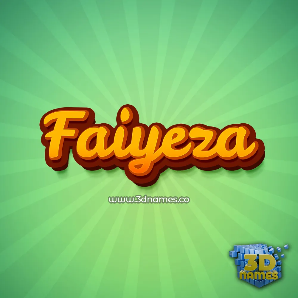 faiyeza in Green Rays style - 3D name wallpaper
