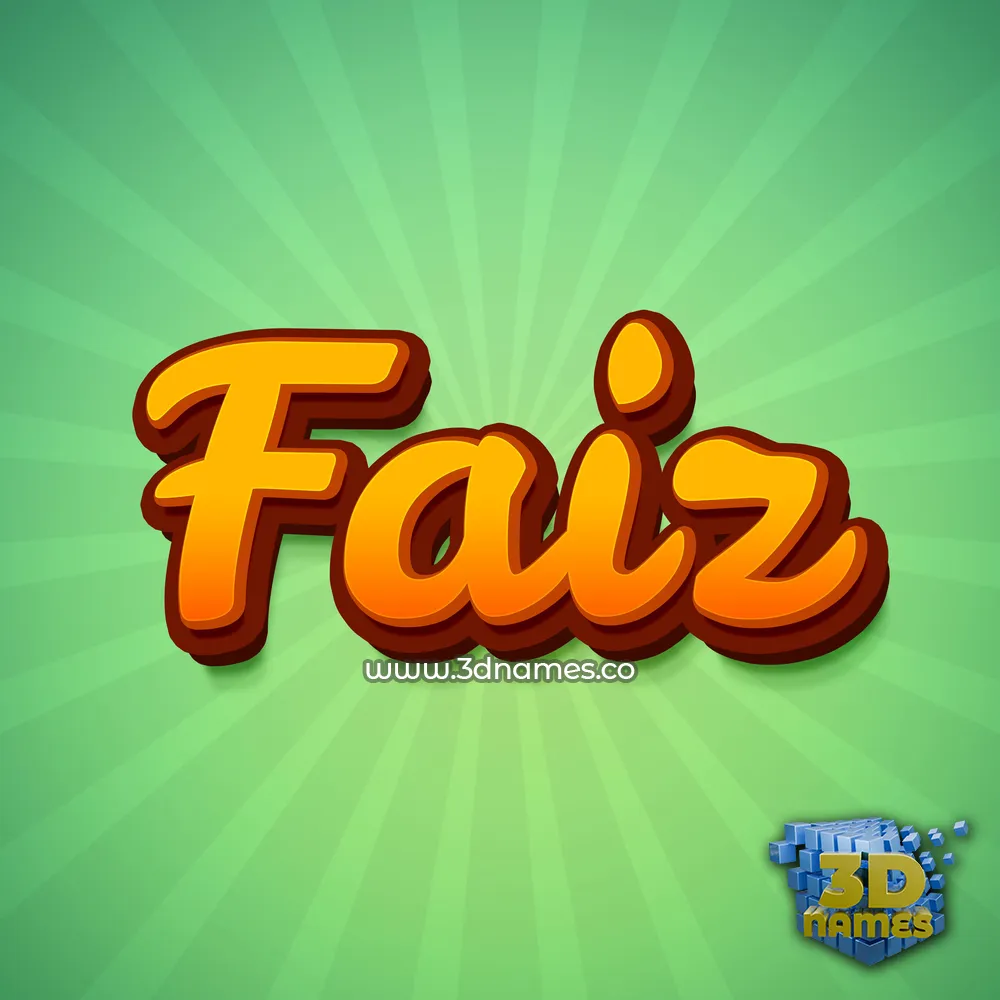faiz in Green Rays style - 3D name wallpaper