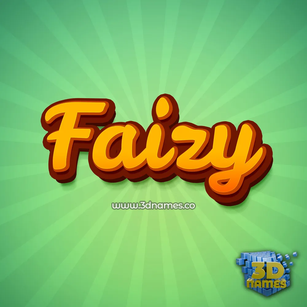 faizy in Green Rays style - 3D name wallpaper