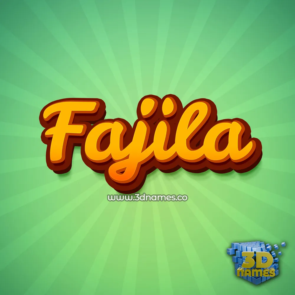 fajila in Green Rays style - 3D name wallpaper