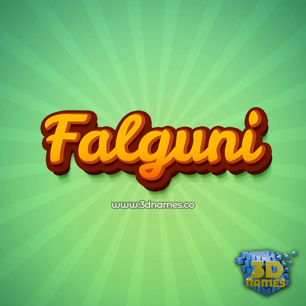 falguni in Green Rays style - 3D name wallpaper