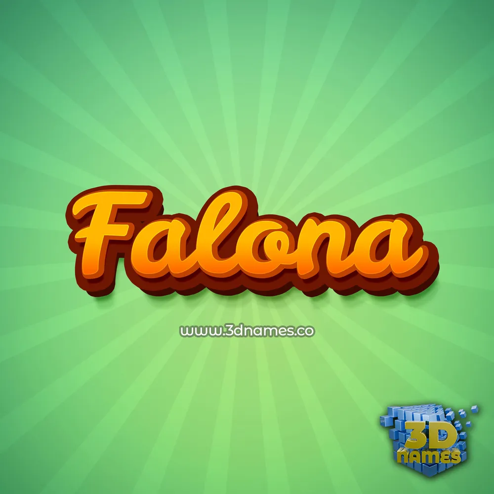 falona in Green Rays style - 3D name wallpaper