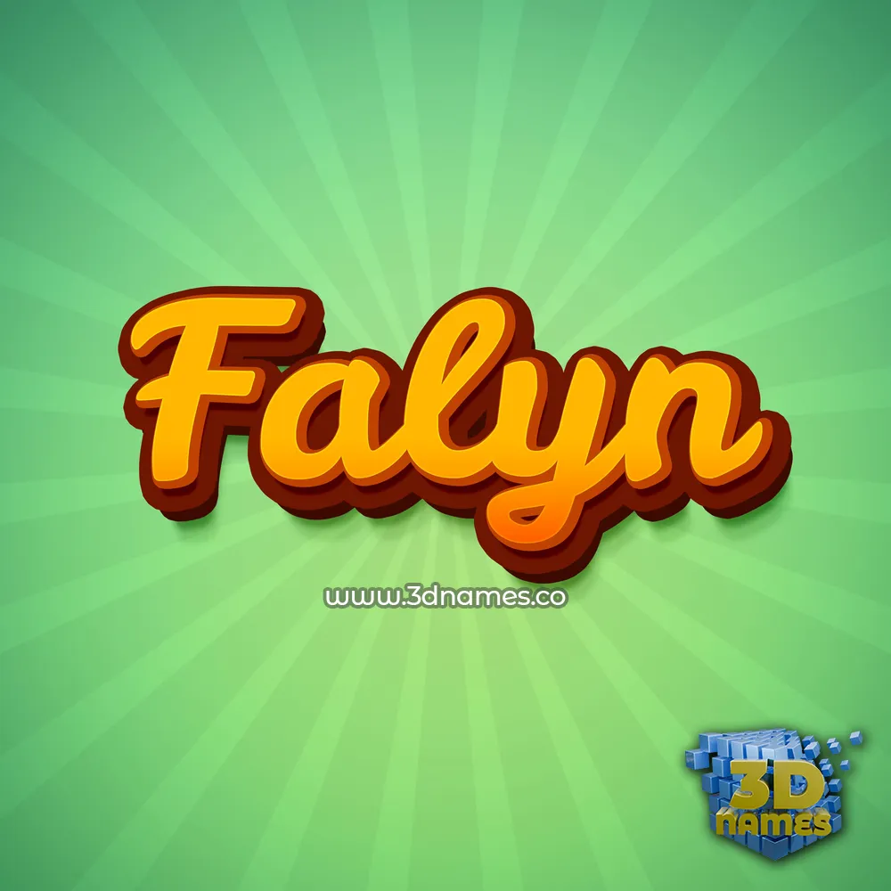 falyn in Green Rays style - 3D name wallpaper
