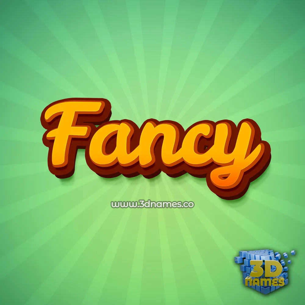 fancy in Green Rays style - 3D name wallpaper