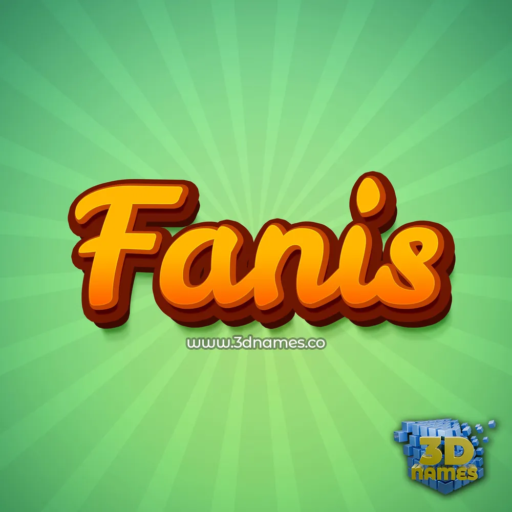 fanis in Green Rays style - 3D name wallpaper
