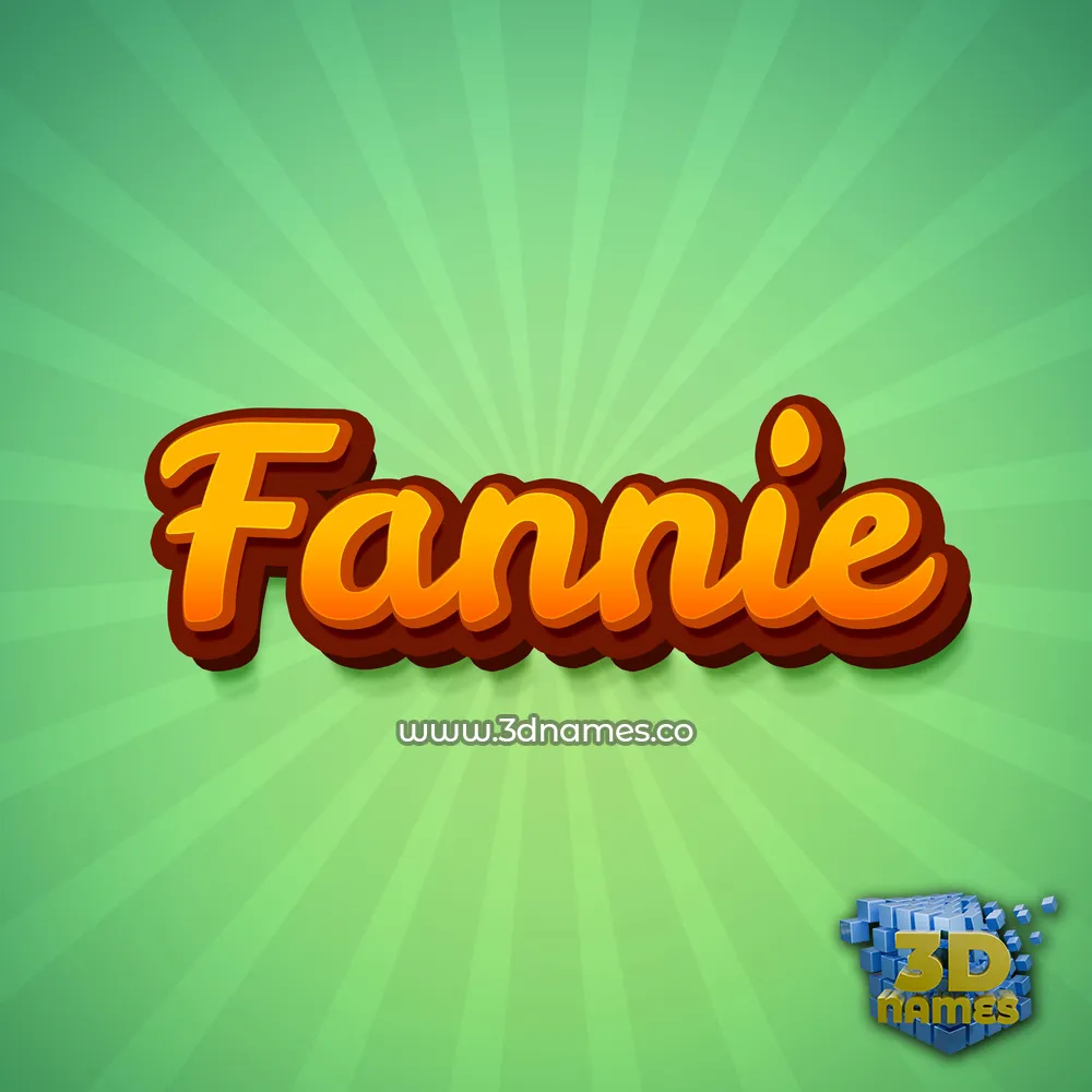 fannie in Green Rays style - 3D name wallpaper