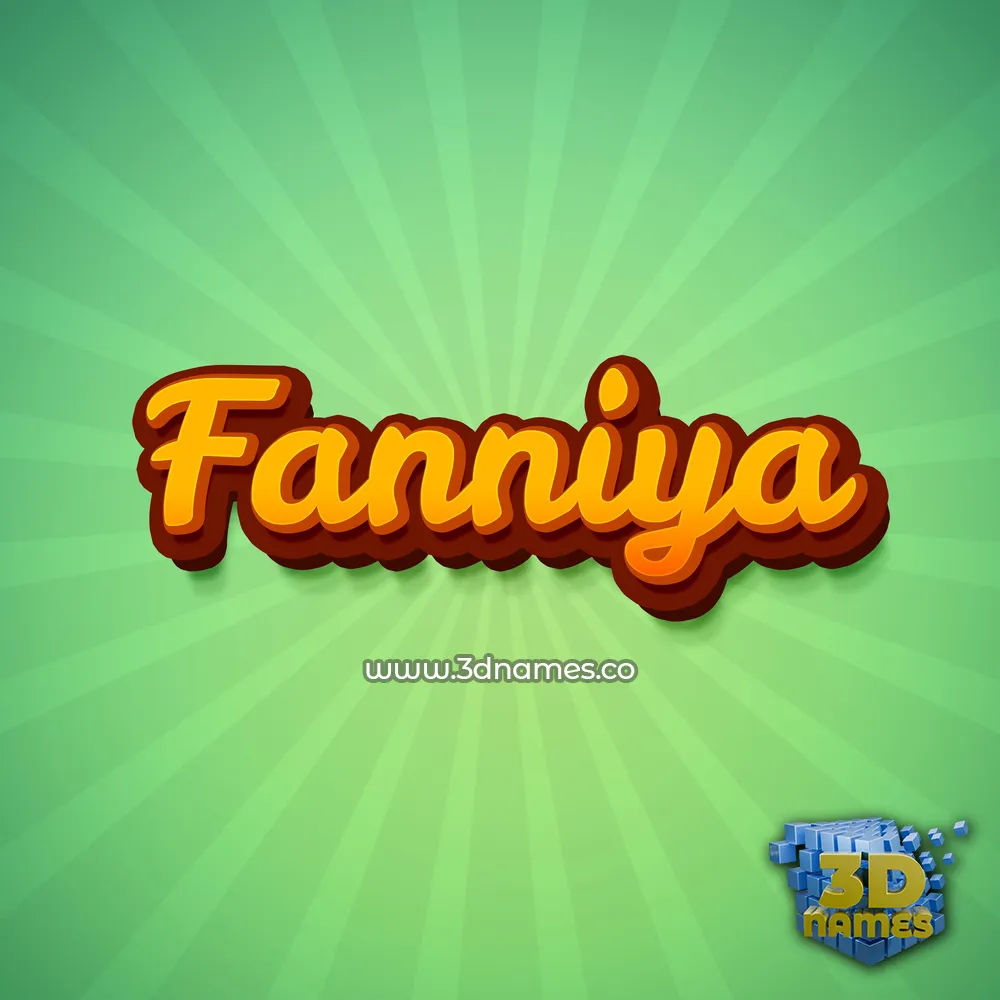 fanniya in Green Rays style - 3D name wallpaper