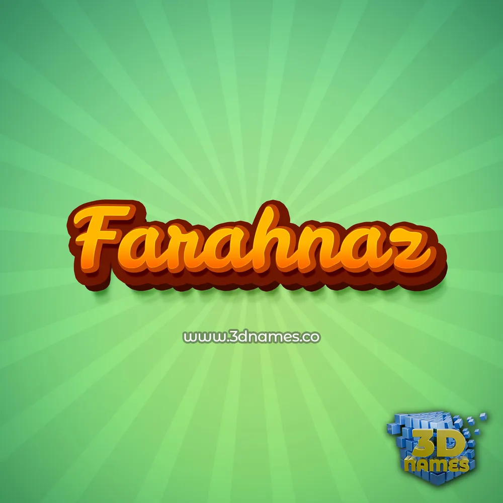 farahnaz in Green Rays style - 3D name wallpaper