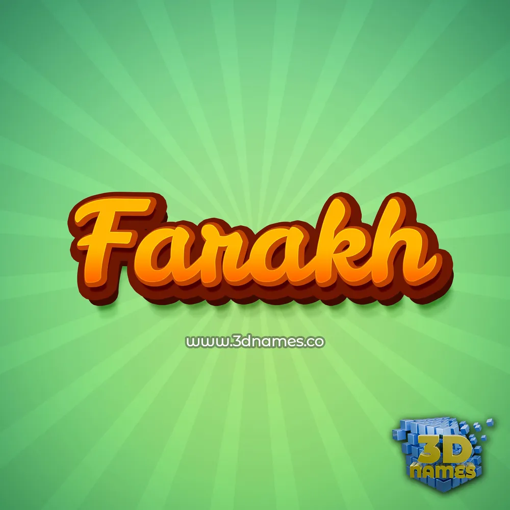 farakh in Green Rays style - 3D name wallpaper