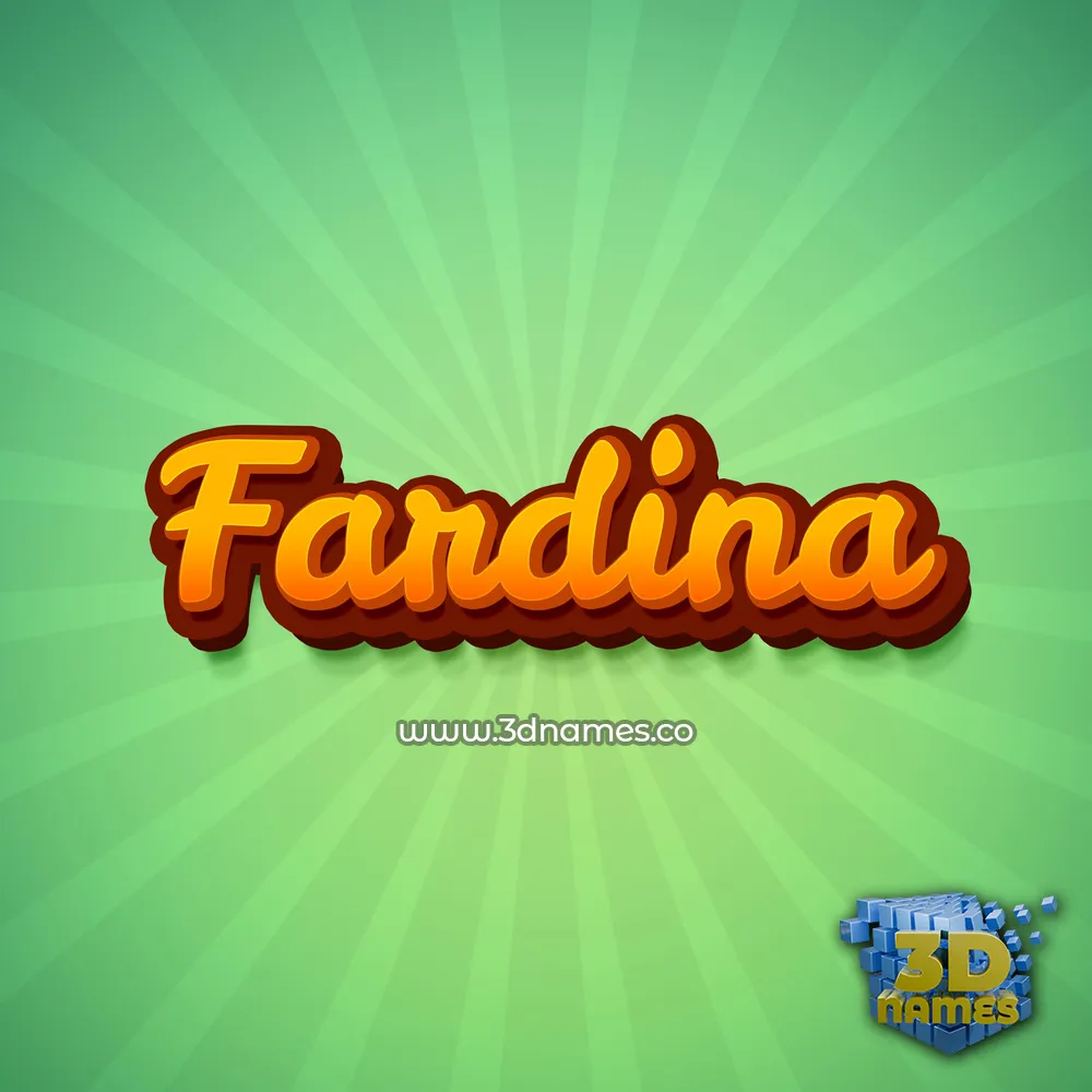 fardina in Green Rays style - 3D name wallpaper