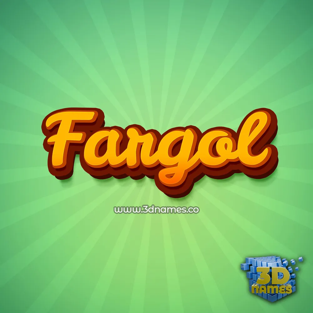 fargol in Green Rays style - 3D name wallpaper