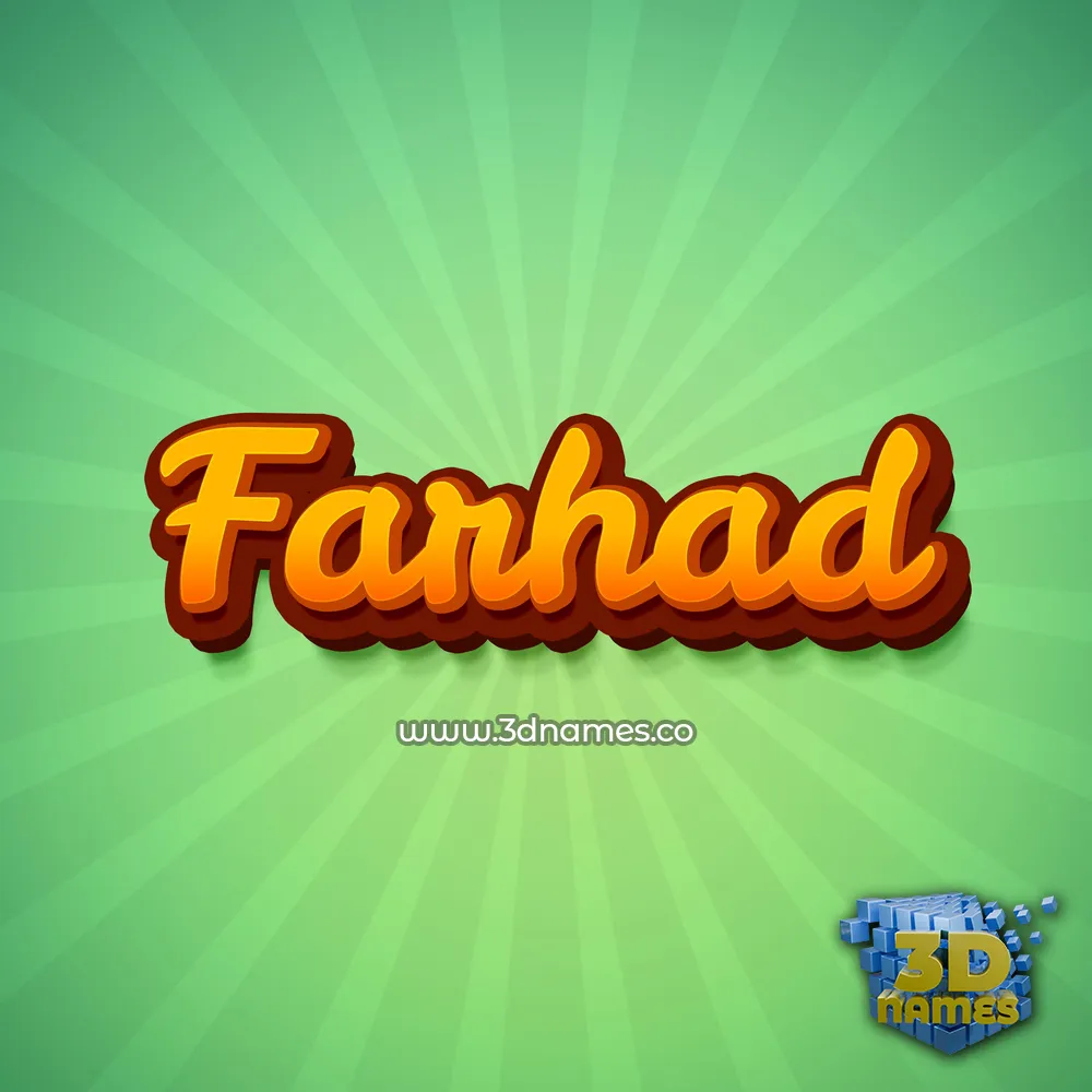 farhad in Green Rays style - 3D name wallpaper